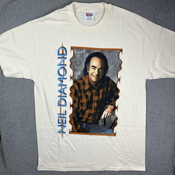 Hanes Other - Vintage 90s‎ Neil Diamond I Am I Said Band T Shirt Single Stitch Concert Sz L